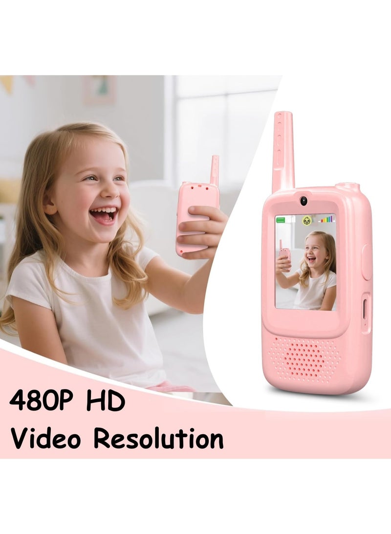 Mr. Penda 2 Pack Smart Phone Toys for Kids, Rechargeable w/Screen Display,Voice Changer,Video Chat,Fun Toys for Indoor Outdoor Camping,Travel Birthday Gift Toy for Boys Girls Age 3-12 (Blue/Pink) - Image 4